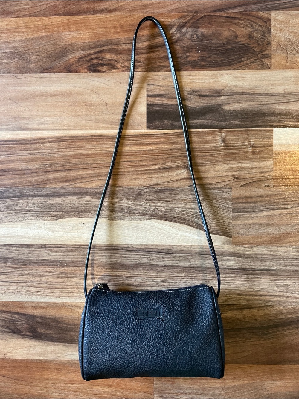 Vintage Esprit faux leather black shoulder bag